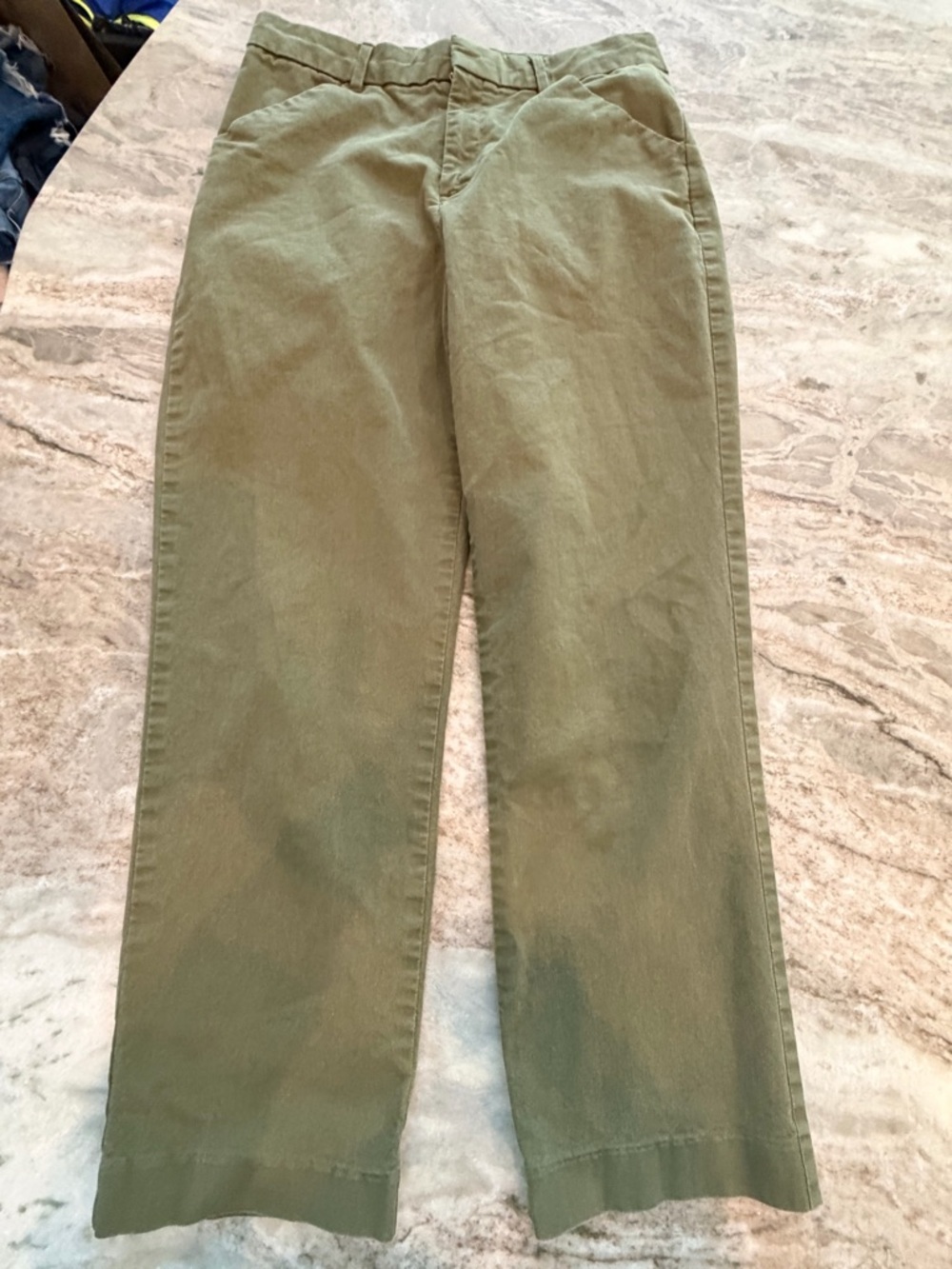GAP Slim Khaki Ankle Pants Womens 8 Olive Green Casual Work Stretch